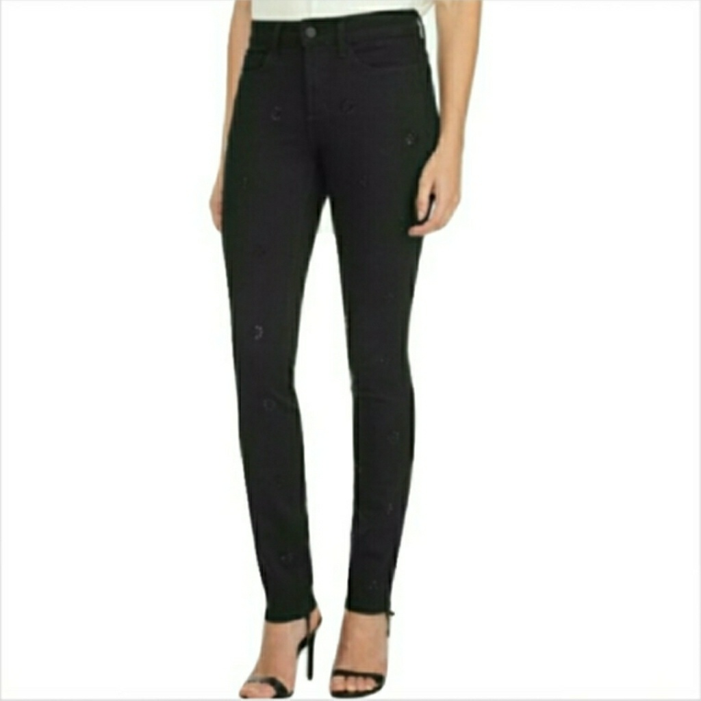 Nydj Bling In Luxury Touch Twill Black Leggings
